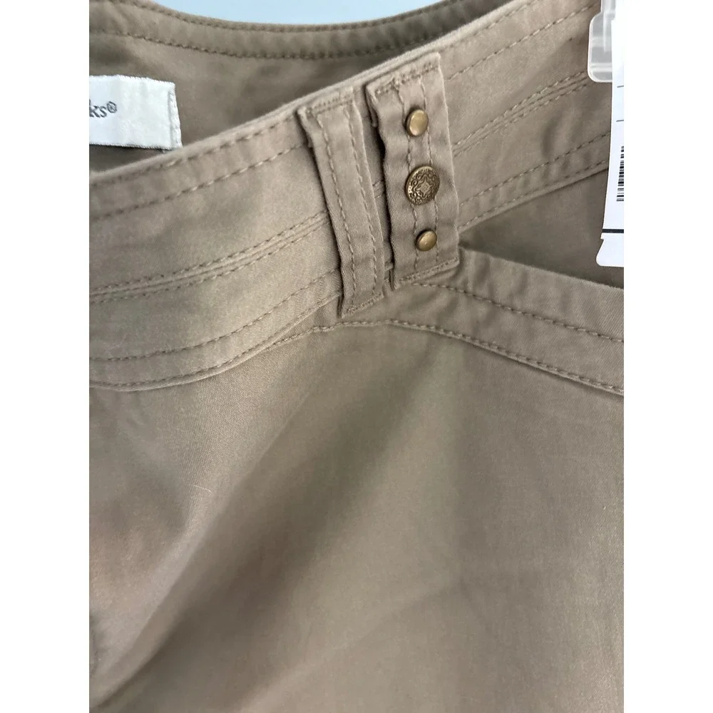 CJ Banks Secretly Slender Mid Rise Straight Leg Khaki Pants Womens 20 New